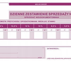 Dzienne Zestawienie Sprzedaży Nieudokumentowanej