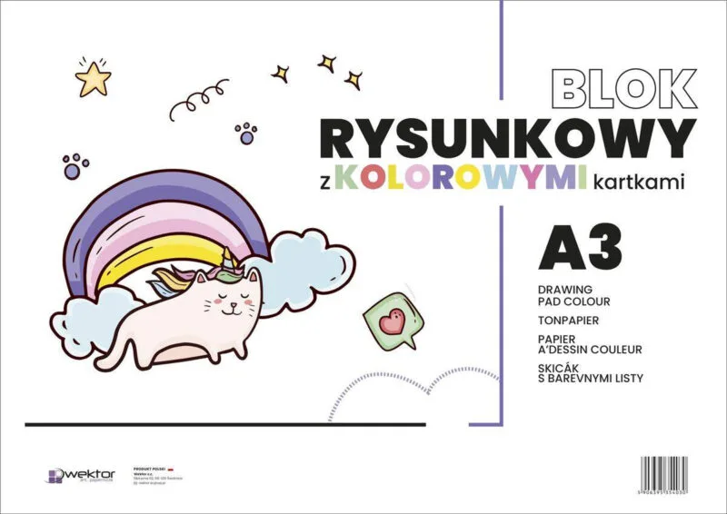 Blok rysunkowy kolorowy A3, 16 kartek - obrazek 2